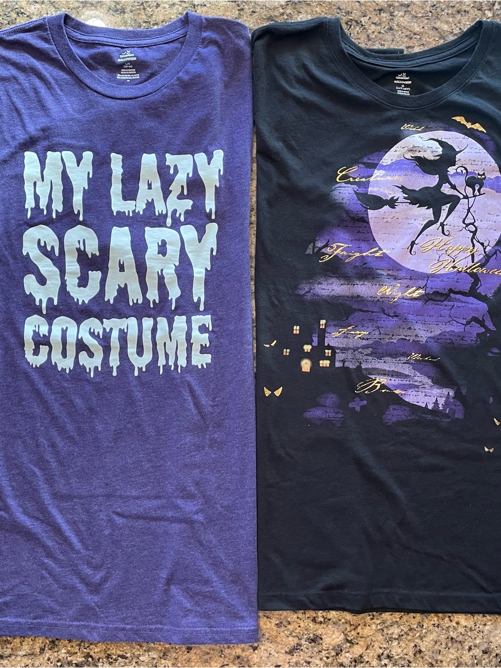 2 Adult Halloween T‑Shirts.*size XL
